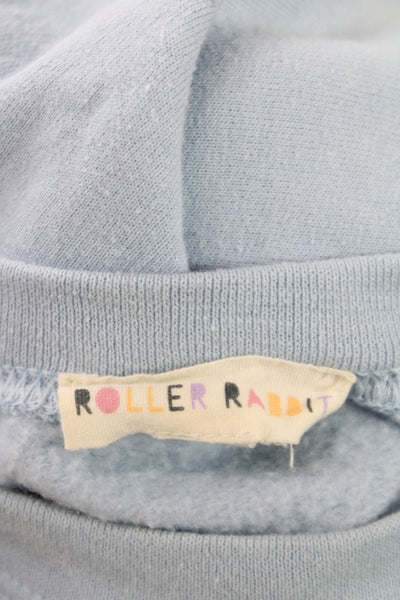 Roller Rabbit Womens Pullover Sweatshirt Blue Crew Neck Long Sleeve Size M