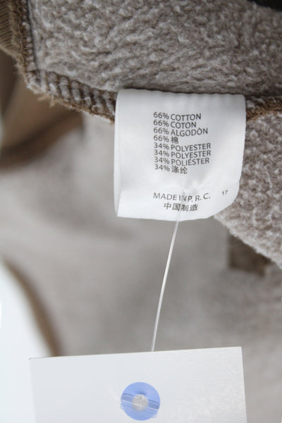 Brandy Melville Womens Brown Full Zip Hoodie 66% Cotton Size One Size