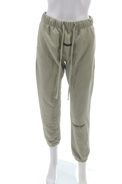 Essentials Unisex Adults Jogger Pants Green Cotton Drawstring Size S