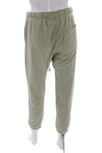 Essentials Unisex Adults Jogger Pants Green Cotton Drawstring Size S