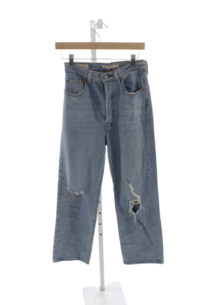 Levi Strauss & Co Women Ankle High Rise Blue Cotton Jeans Vintage Size 26