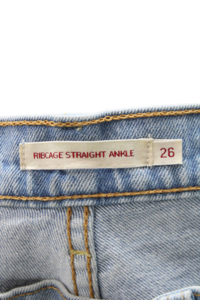 Levi Strauss & Co Women Ankle High Rise Blue Cotton Jeans Vintage Size 26