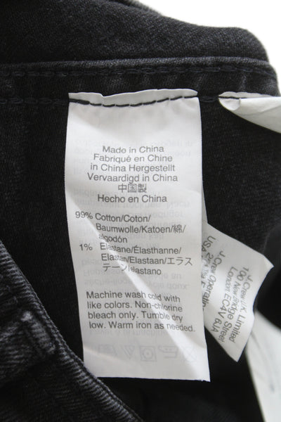 Madewell Womens A-Line Mini Skirt Black Button Cotton Size 12