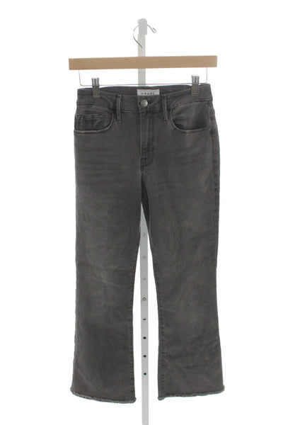 Frame Womens Bootcut Gray Cotton High Rise Jeans Size 26