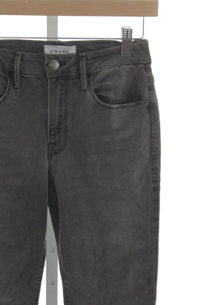 Frame Womens Bootcut Gray Cotton High Rise Jeans Size 26