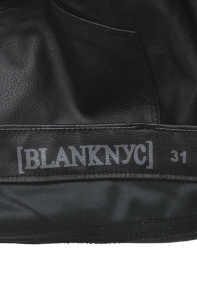 Blank NYC Women Ankle Black Pants 60% Polyurethane Button Inseam 27 Size 31