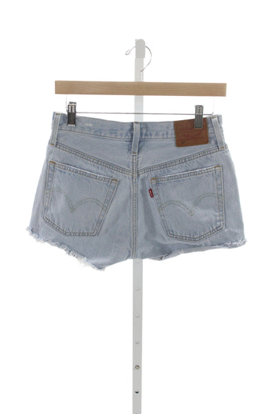 Levi Strauss & Co Womens Blue Cut-Off Cotton Shorts Size 26