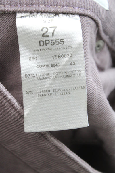 Department Five Womens Purple Corduroy Pants Size 27