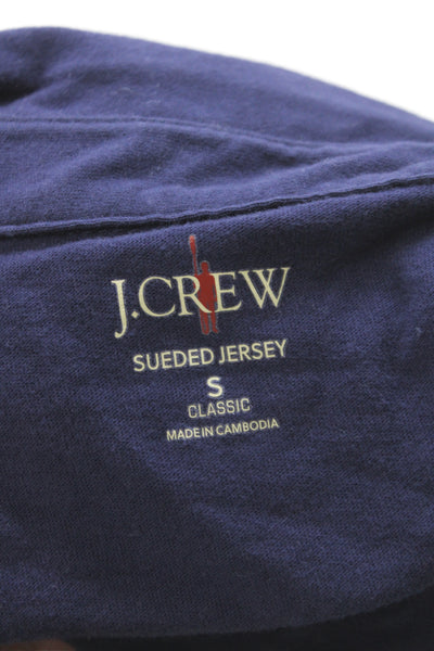 J Crew Mens Blue Polo 100% Cotton Short Sleeve Collared Shirt Size S