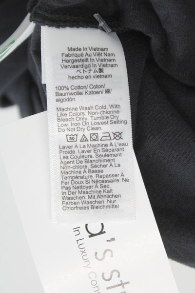 J Crew Mens Black Basic Cotton Crewneck Short Sleeve T Shirt Size S