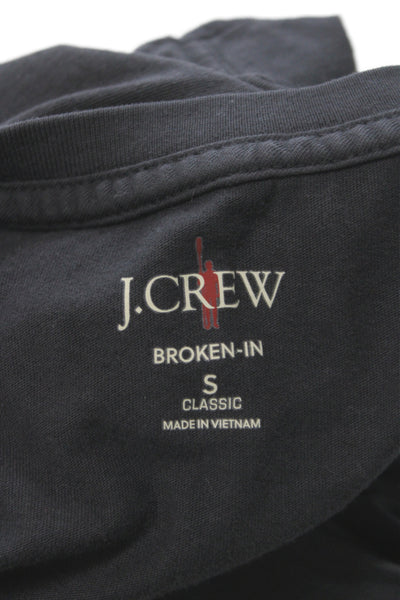 J Crew Mens Black Basic Cotton Crewneck Short Sleeve T Shirt Size S