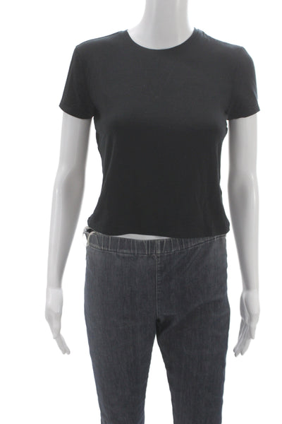 Babaton Women Basic Black Short Sleeve Crew Neck T-Shirt Size XS