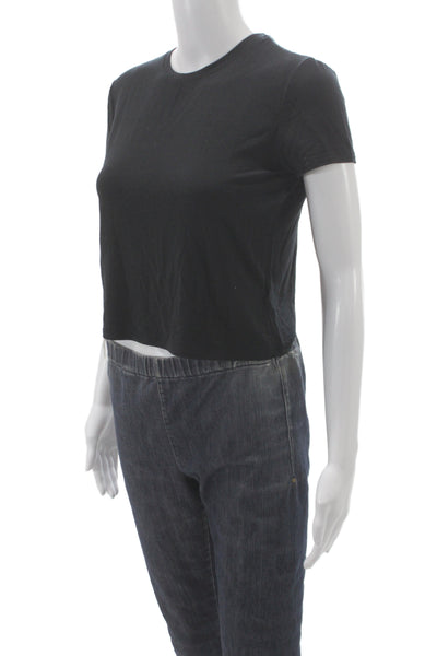 Babaton Women Basic Black Short Sleeve Crew Neck T-Shirt Size XS