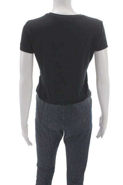 Babaton Women Basic Black Short Sleeve Crew Neck T-Shirt Size XS