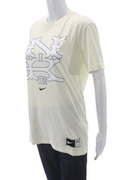 Nike Unisex Adults Basic Ivory Graphic T-Shirt Short Sleeve Crew Neck Size S