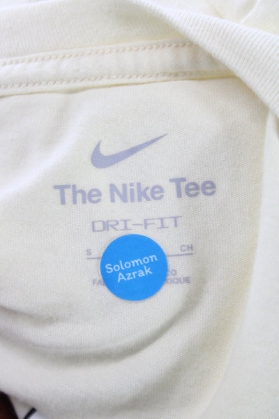 Nike Unisex Adults Basic Ivory Graphic T-Shirt Short Sleeve Crew Neck Size S