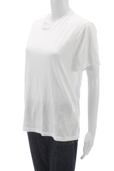 J Crew Womens Basic White Crew Neck Short Sleeve T Shirt Size S