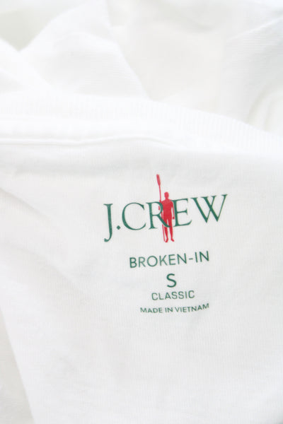 J Crew Womens Basic White Crew Neck Short Sleeve T Shirt Size S