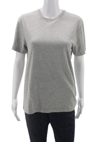 J Crew Women Basic Gray Cotton Crew Neck Short Sleeve T-Shirt Size S