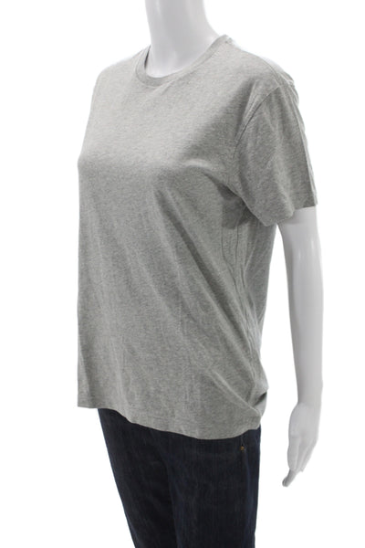 J Crew Women Basic Gray Cotton Crew Neck Short Sleeve T-Shirt Size S