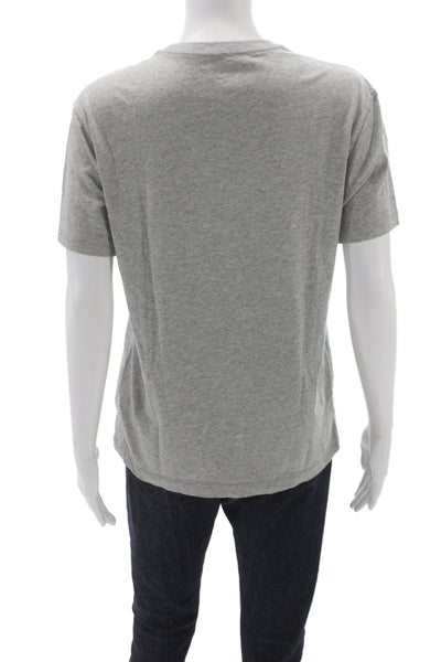 J Crew Women Basic Gray Cotton Crew Neck Short Sleeve T-Shirt Size S