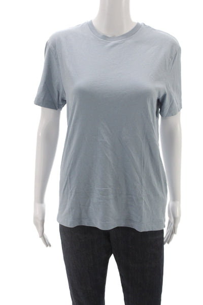 J Crew Women Basic Blue Cotton Crew Neck Short Sleeve T-Shirt Size S