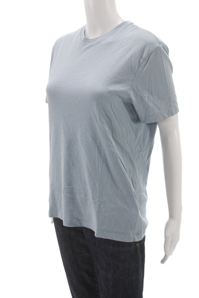 J Crew Women Basic Blue Cotton Crew Neck Short Sleeve T-Shirt Size S