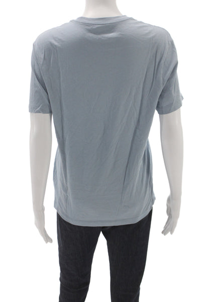 J Crew Women Basic Blue Cotton Crew Neck Short Sleeve T-Shirt Size S