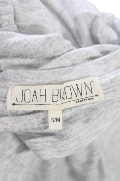 Joah Brown Women Basic Cotton Sleeveless Tank Gray Crew Neck Athleisure Size S