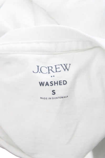 J Crew Womens Basic Cotton Crew Neck Short Sleeve T-Shirt White Size S