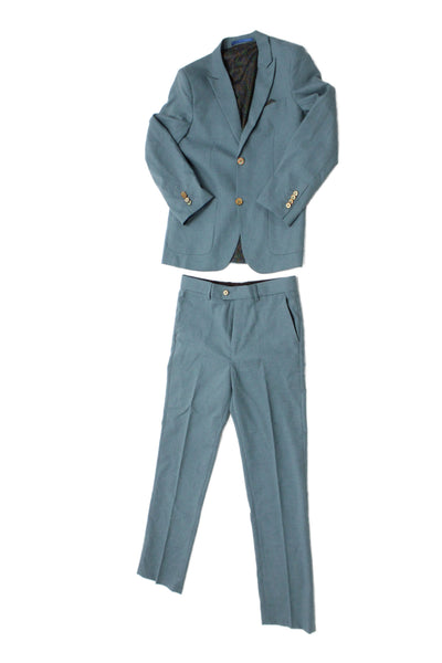 Isaac Mizrahi New York Childrens Boys Two Button Suit Blue Size 16
