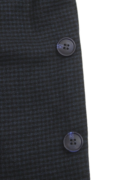 Isaac Mizrahi New York Childrens Boys Plaid Blazer Blue Black Size 16