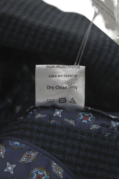 Isaac Mizrahi New York Childrens Boys Plaid Blazer Blue Black Size 16