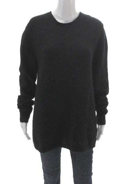 Ksubi Womens Black Mohair Crew Neck Pullover Sweater Long Sleeve Size XS