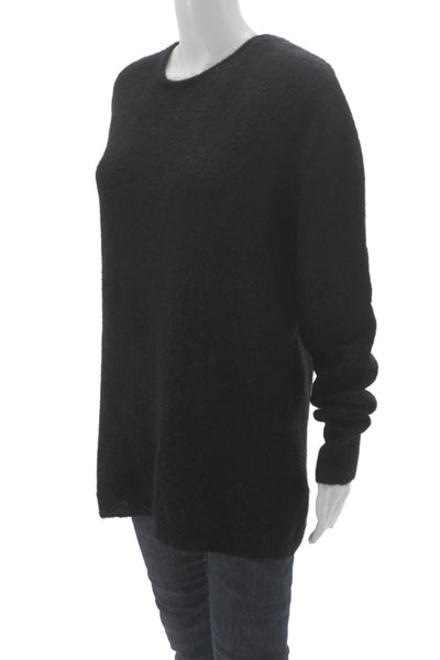 Ksubi Womens Black Mohair Crew Neck Pullover Sweater Long Sleeve Size XS