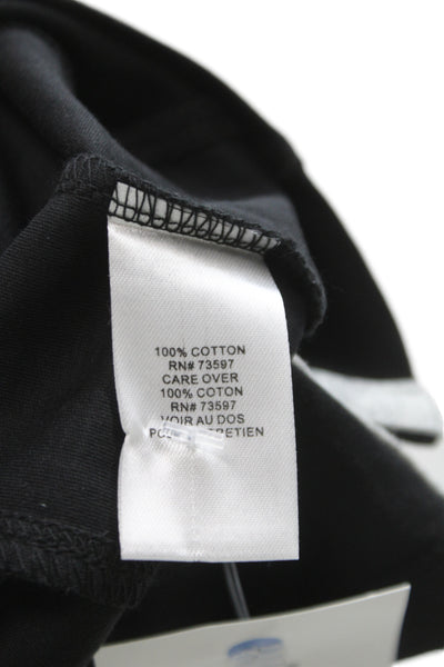 Raffi Mens Short Sleeves Polo Shirt Black Cotton Size Small