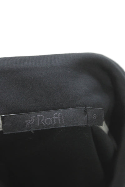 Raffi Mens Short Sleeves Polo Shirt Black Cotton Size Small