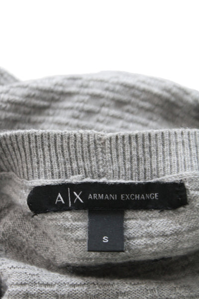Armani Exchange Mens Pullover Sweater Gray Crew Neck Size S