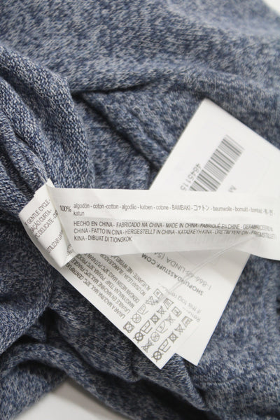 Zara Man Mens Pullover Sweater Blue 100% Cotton Crew Neck Long Sleeve Size M