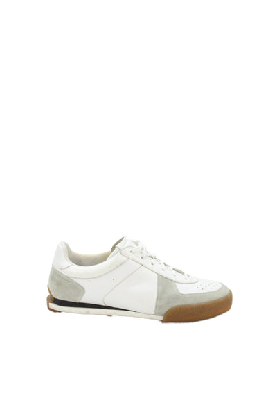 Givenchy Womens Leather Lace Up Low Top Sneakers White Grey Size 40 10