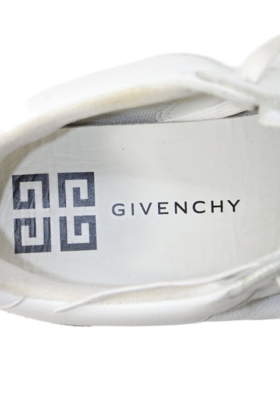 Givenchy Womens Leather Lace Up Low Top Sneakers White Grey Size 40 10