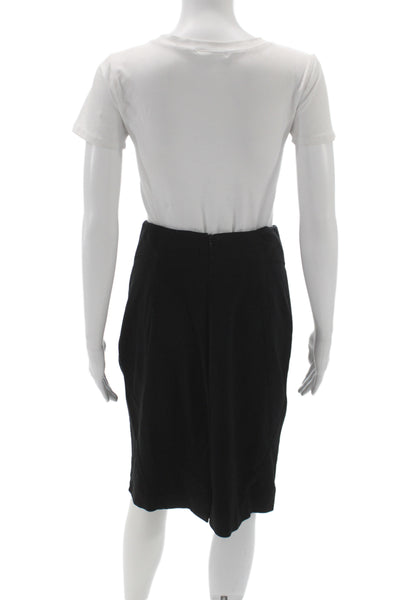 Theory Womens Pencil Skirt Black Knee Length Zip Size 8