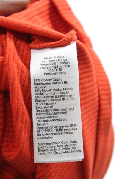 J Crew Womens Basic Orange Crewneck Short Sleeve T-Shirt Size XS
