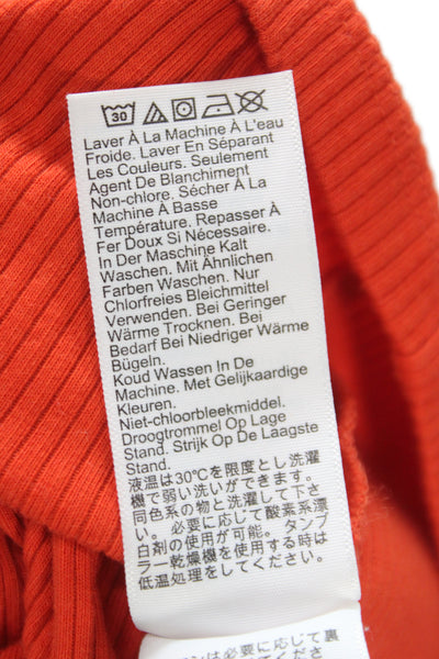 J Crew Womens Basic Orange Crewneck Short Sleeve T-Shirt Size XS