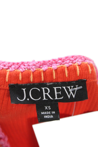 J Crew Womens Basic Orange Crewneck Short Sleeve T-Shirt Size XS