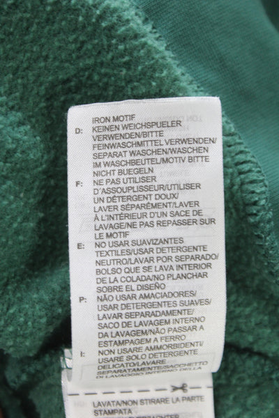 Adidas Womens Pullover Green Crew Neck Long Sleeve Cotton Athleisure Size M