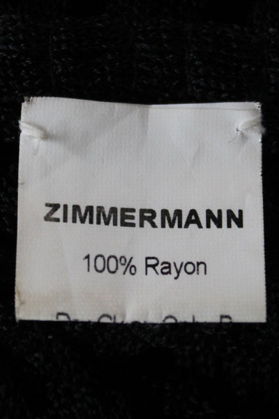 Zimmermann Womens Shift Dress Black Sleeveless Mini Rayon Bohemian Size 0