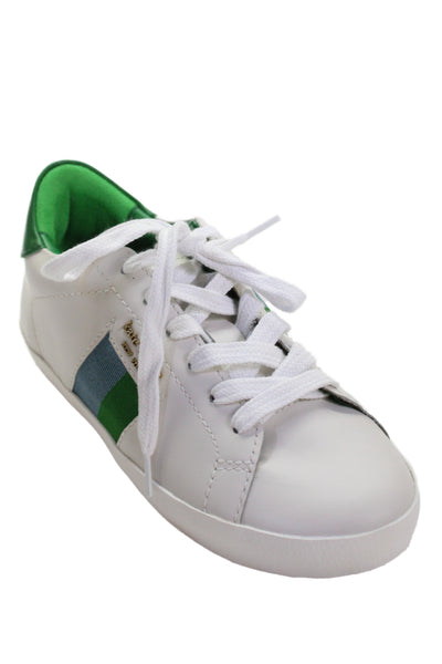 Kate Spade New York Womens Flash Leather Lace Up Sneakers Shoes White Size 6B