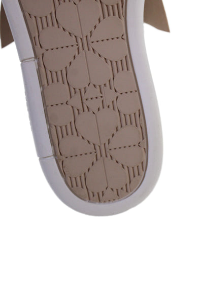 Kate Spade New York Womens Lexi Pave Leather Sneakers Shoes White Size 6B