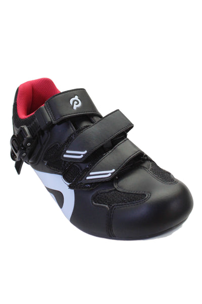Peloton Womens Leather Double Strap Cycling Sneakers Shoes Black Size 44